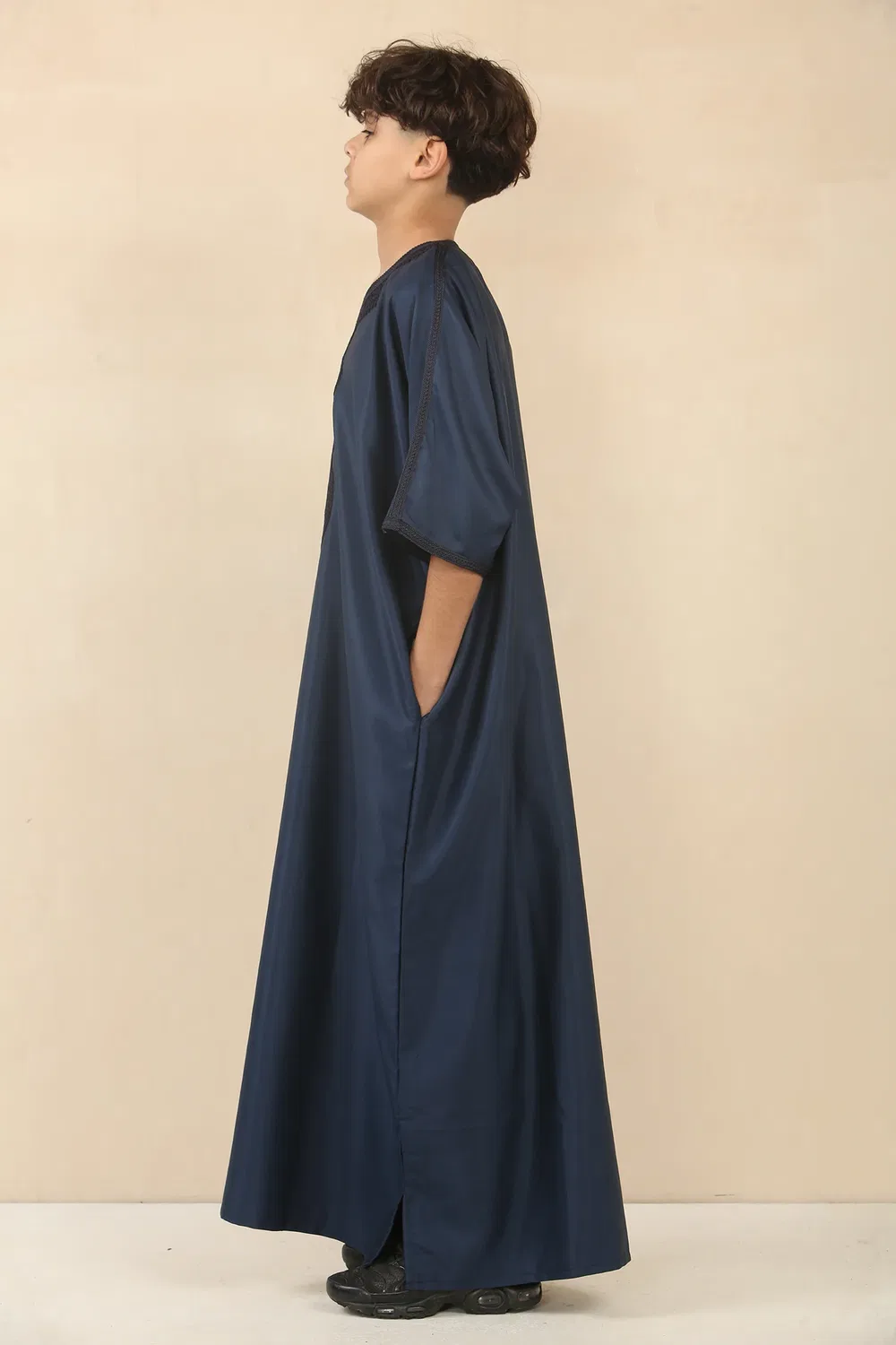 Arabic Thobes Детский синий марокканский халат для мальчиков Thobe Djellaba Jubba Eid — фото 3
