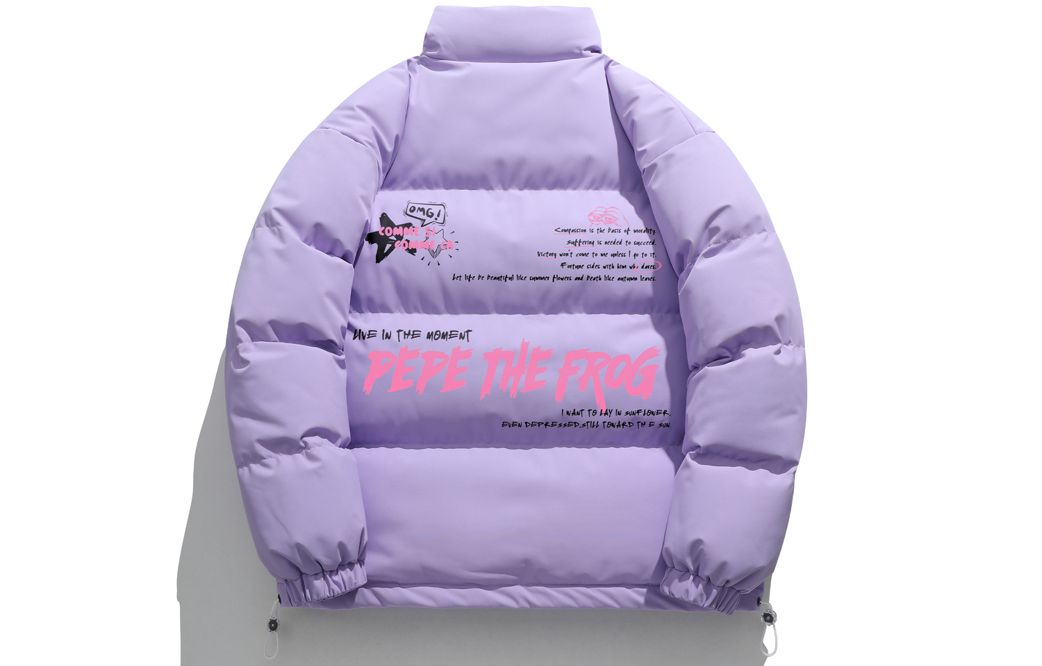 

Пуховик Unisex Pepe The Frog, Светло-фиолетовый