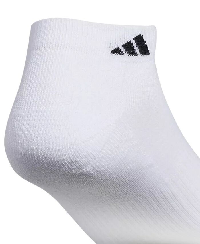 Мужские мягкие спортивные носки, 6 пар, низкая посадка adidas, белый — фото 4