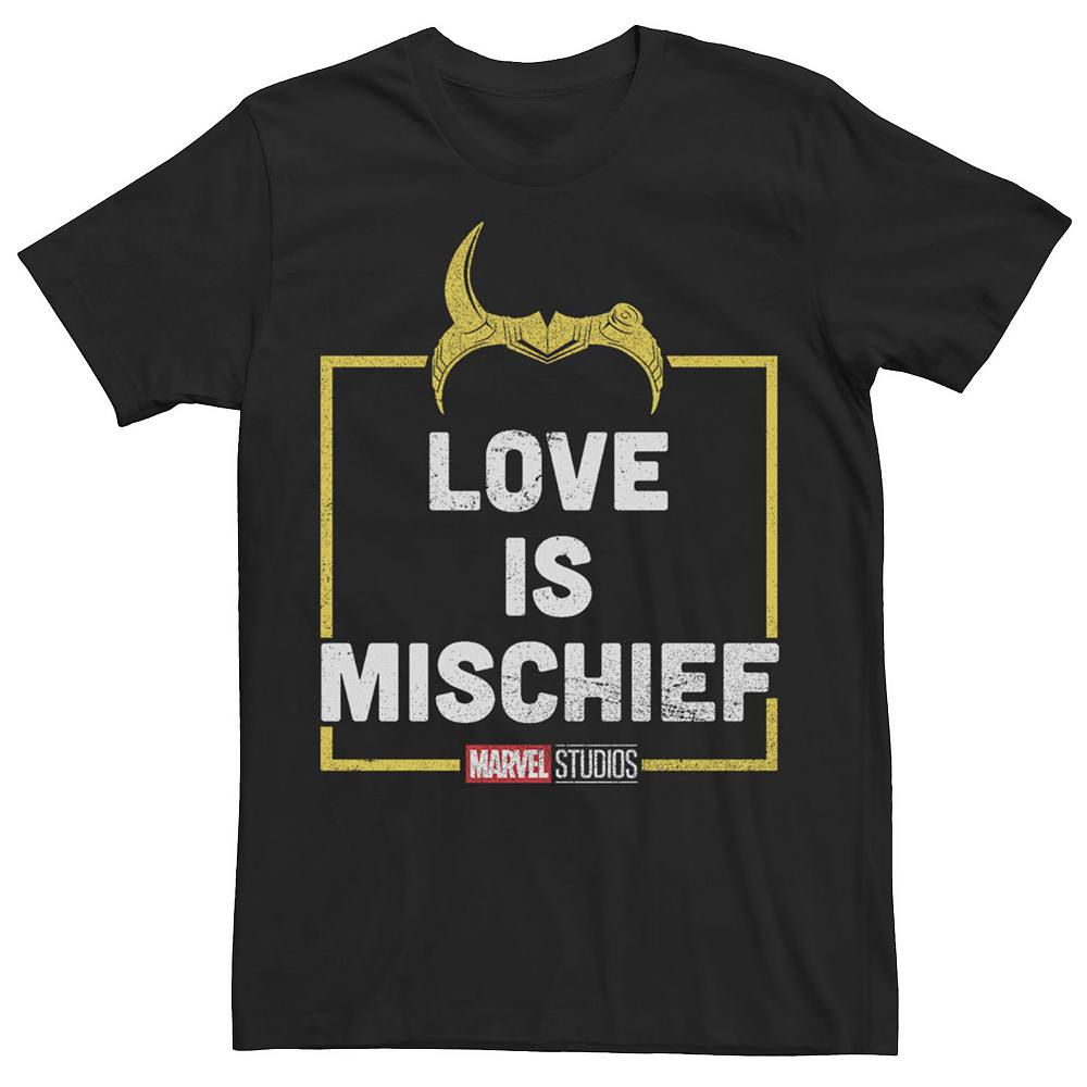 

Футболка Big & Tall Marvel Loki "Love Is Mischief", черный