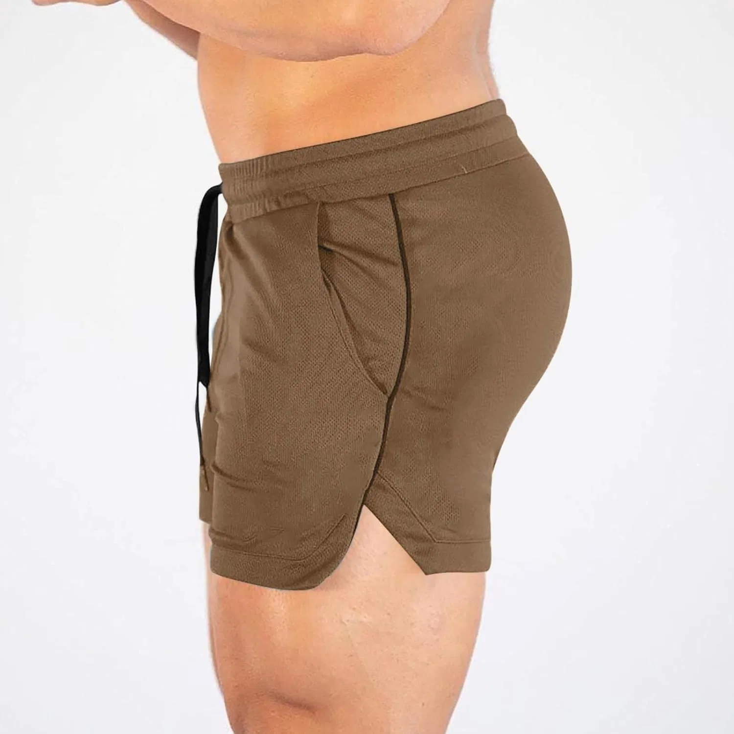 Мужские тренировочные шорты Quick-Dry Mesh, Khaki — фото 2