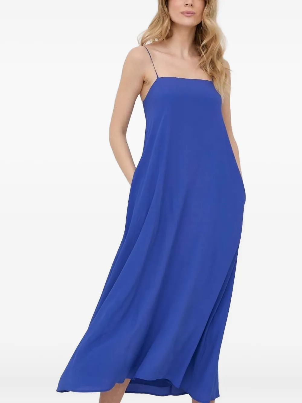 

Платье миди с квадратным вырезом Liviana Conti, синий