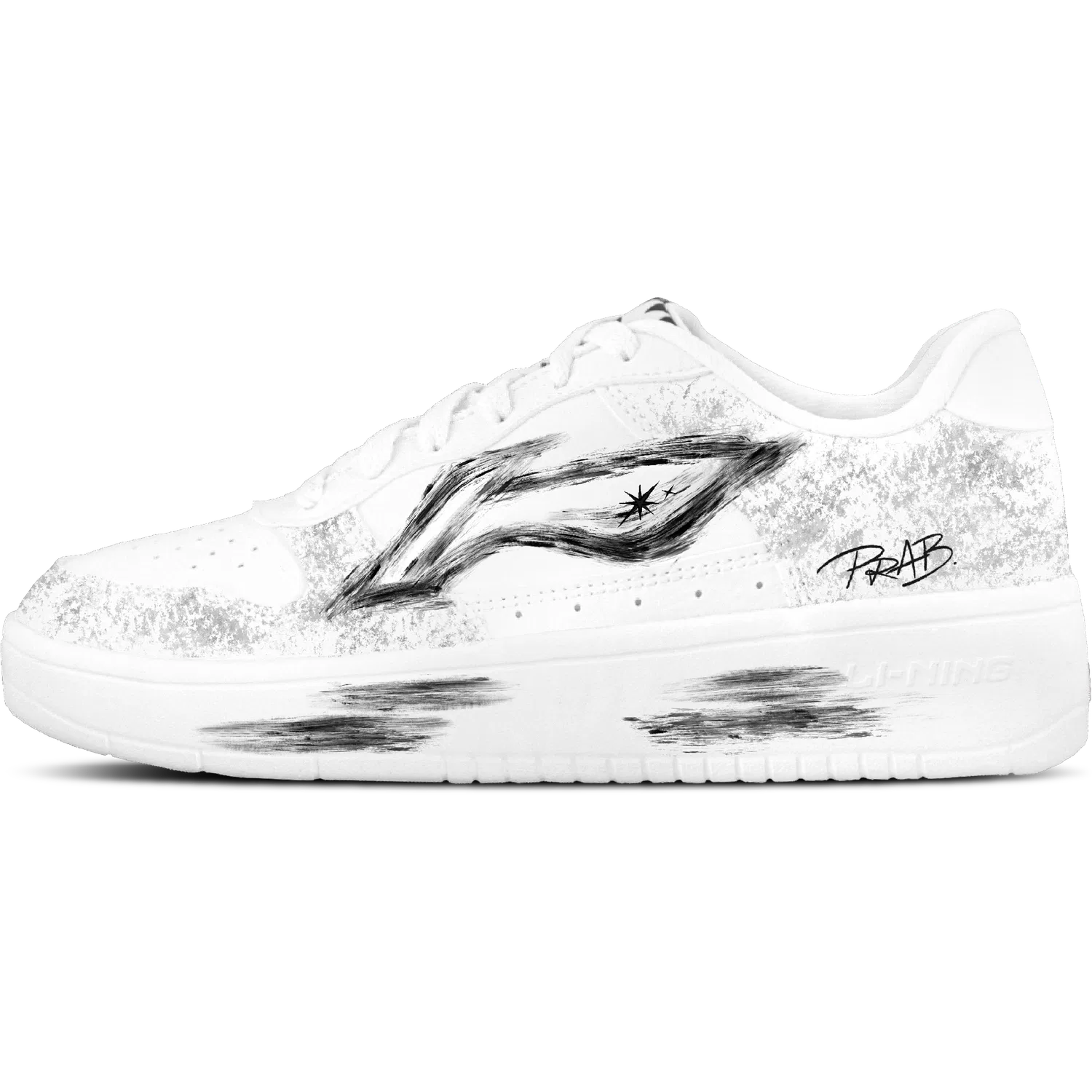 Кроссовки Li-Ning Floating Boat черно-бело-серые — фото 3