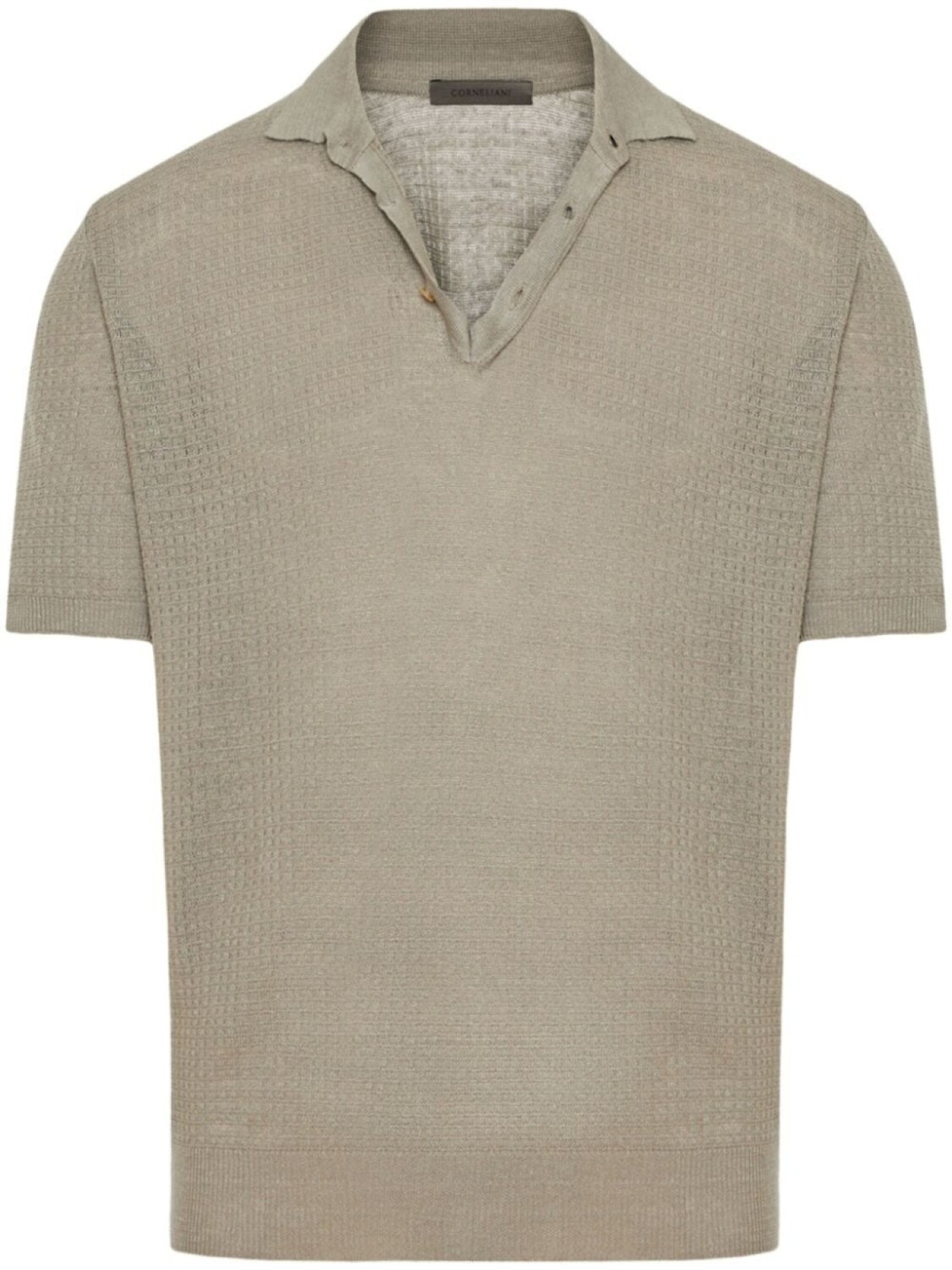 

Фактурная рубашка поло Corneliani, зеленый