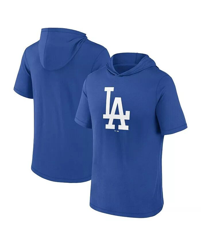 

Мужская футболка с коротким рукавом Royal Los Angeles Dodgers с капюшоном Fanatics
