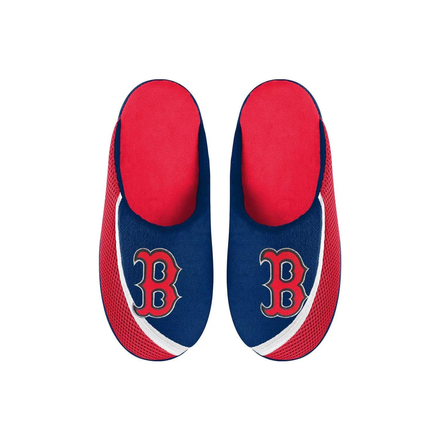 

Молодежные тапочки FOCO Boston Red Sox с цветным краем и большим логотипом Unbranded