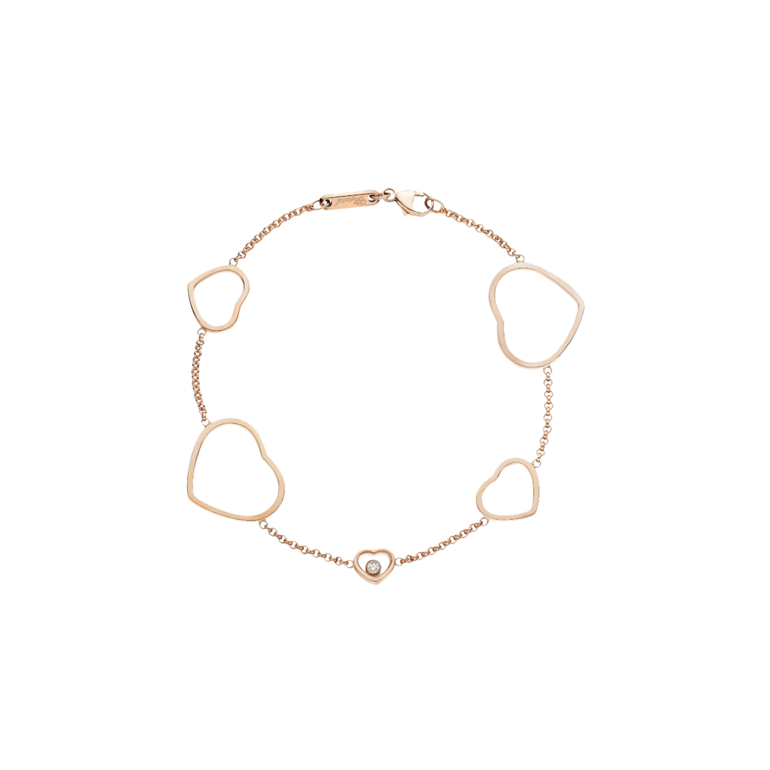 

Браслет happy hearts из розового золота с бриллиантом Chopard