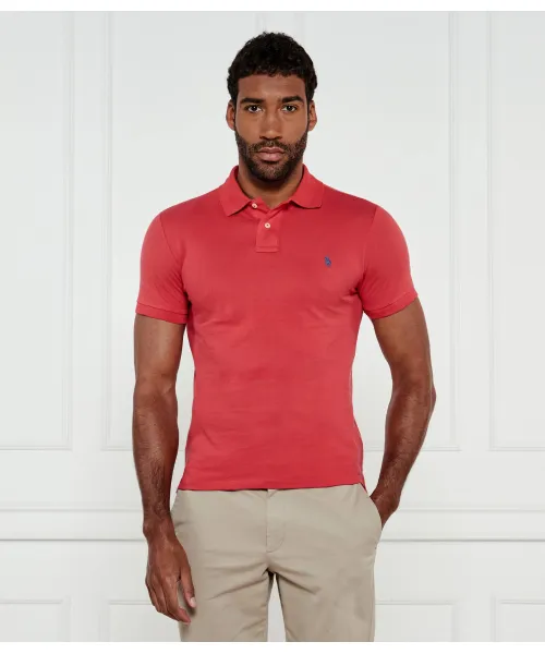 

Футболка поло Slim fit Polo Ralph Lauren, красный