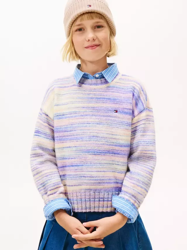 Детский комбинезон меланжевого цвета, синий меланж Tommy Hilfiger
