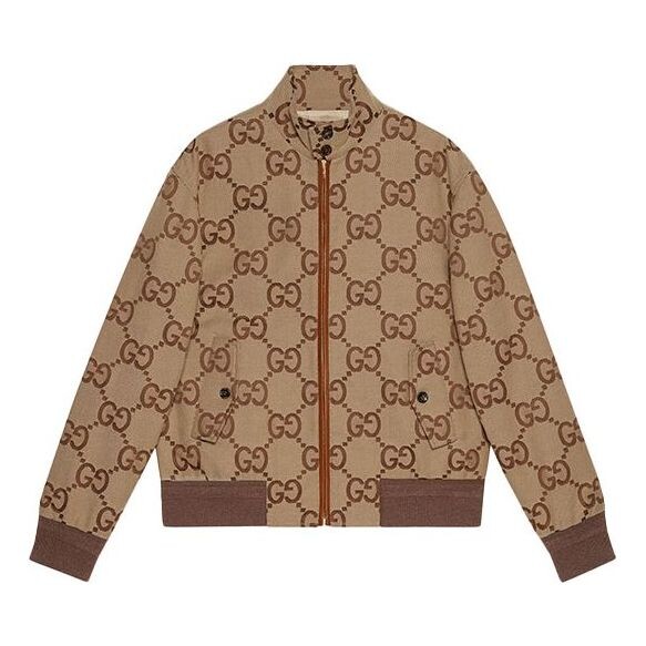 

Куртка jumbo gg canvas jacket 'beige ebony' Gucci, бежевый