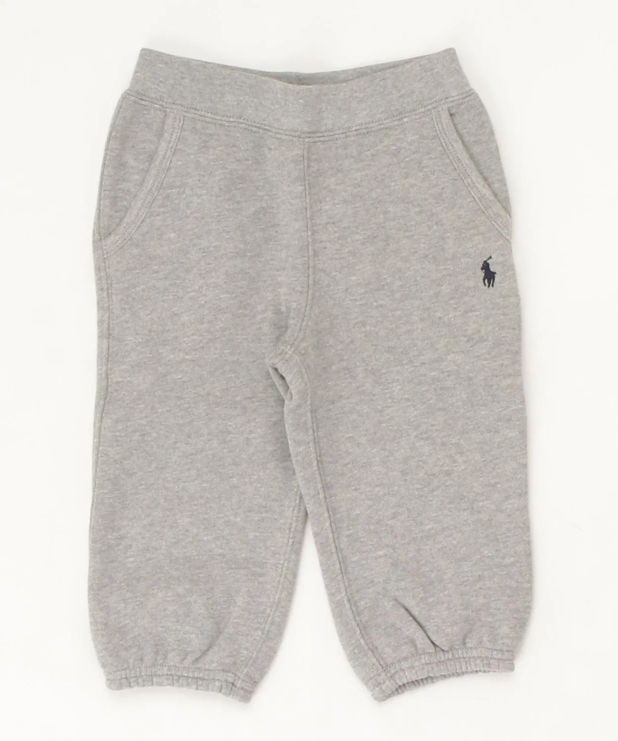 Флисовые штаны из хлопкового бленда Polo Ralph Lauren, серые — фото 3