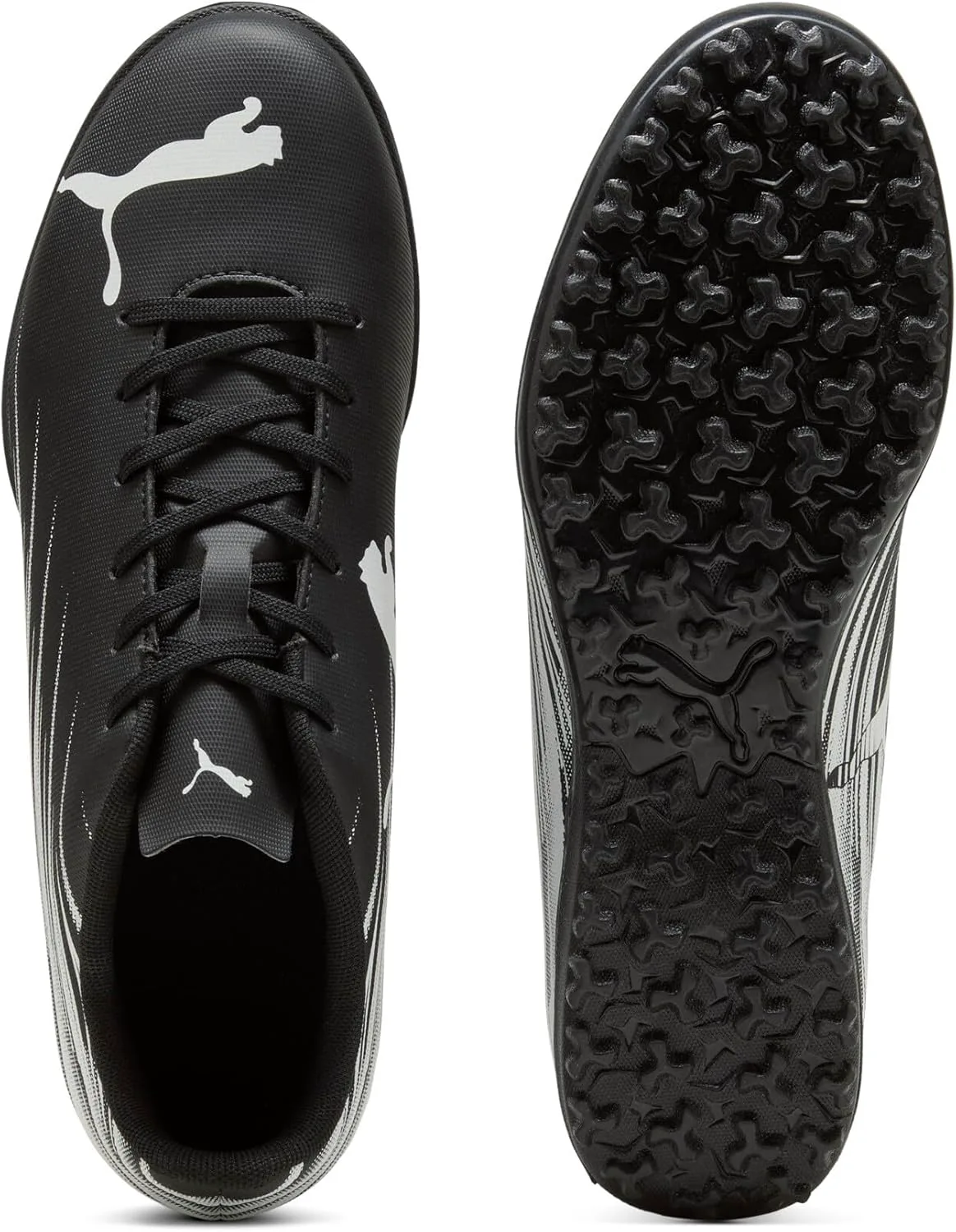 Мужские футбольные бутсы PUMA Attacanto II Turf - черные, черно-белый — фото 4