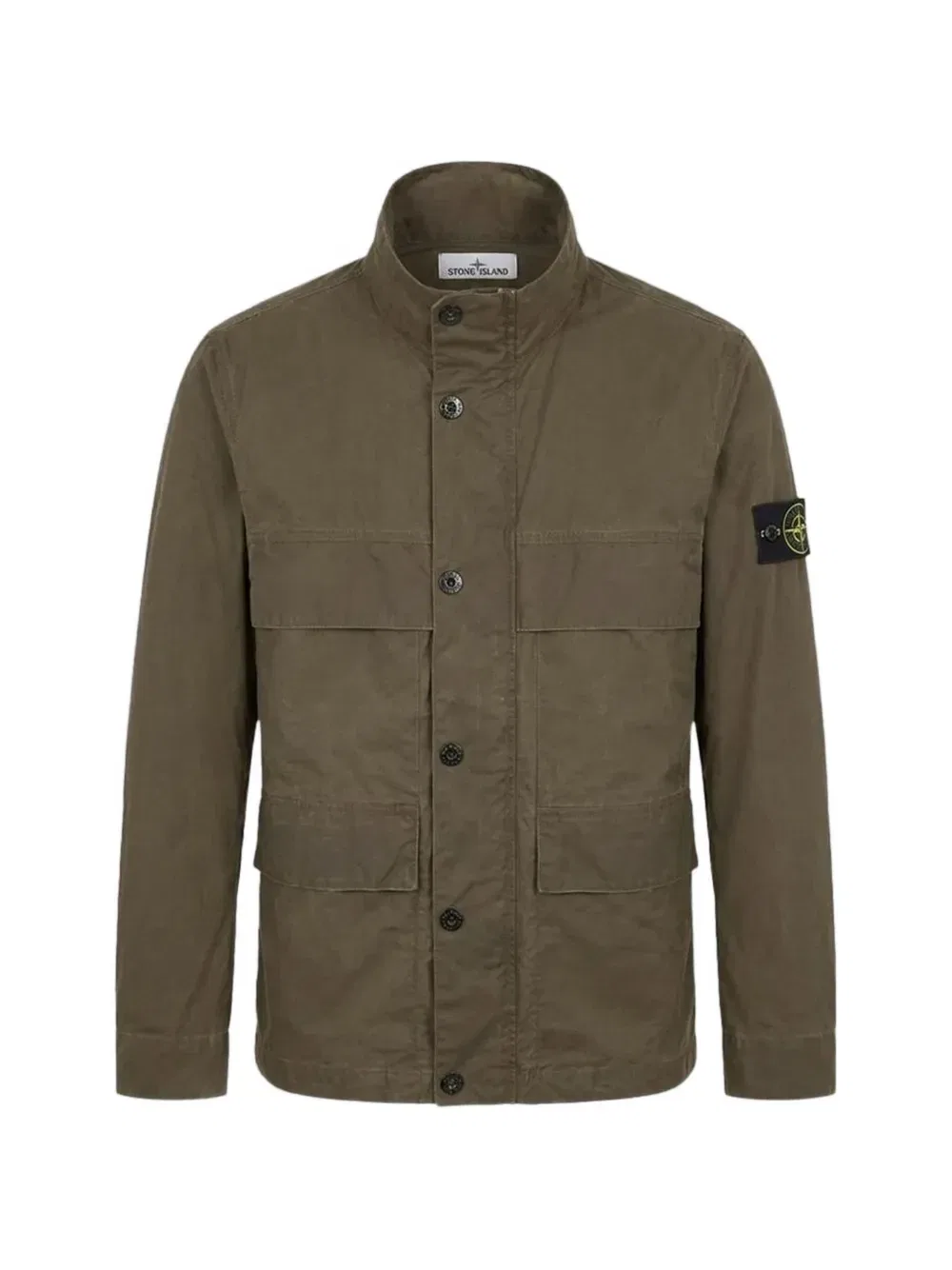 Пальто с нашивкой-логотипом Stone Island, коричневый
