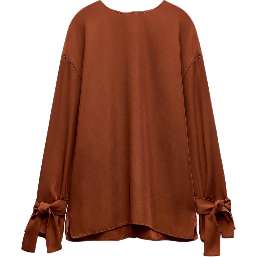 

Рубашка ZW Series женские ZARA, коричневый