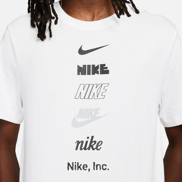 Футболка Nike Multi Stack Logo T-Shirt 'White', черный — фото 2