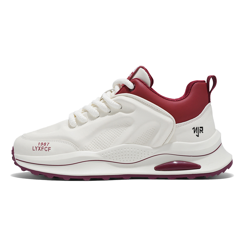 

NANJIREN Мужские белые противоскользящие и износостойкие низкие повседневные туфли на платформе, цвет White