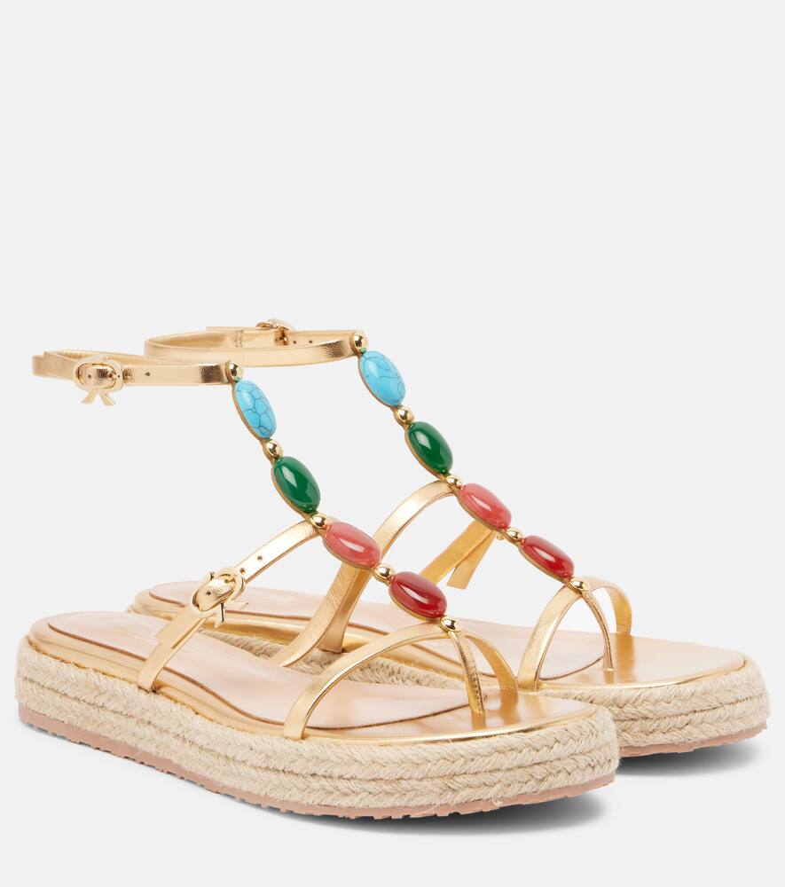 Кожаные эспадрильи Gianvito Rossi, Mekong+Naturale