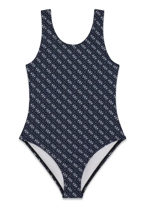 Купальник Guess 4G Logo Swimsuit, разноцветный с синим фоном