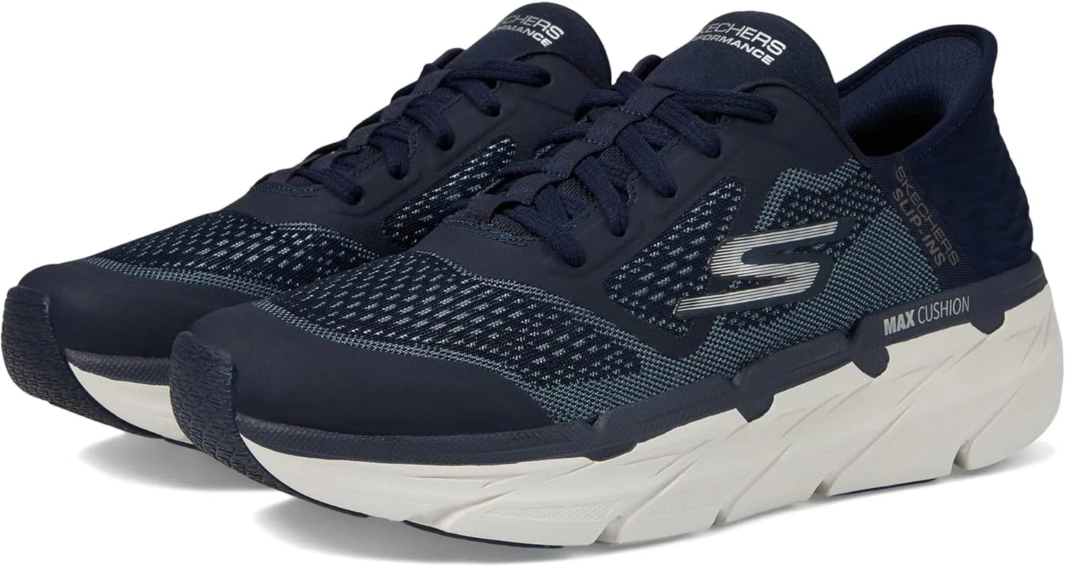 Мужские кроссовки Skechers Max Cushioning Premier Ascendant Hands Free без шнурков, Navy — фото 3