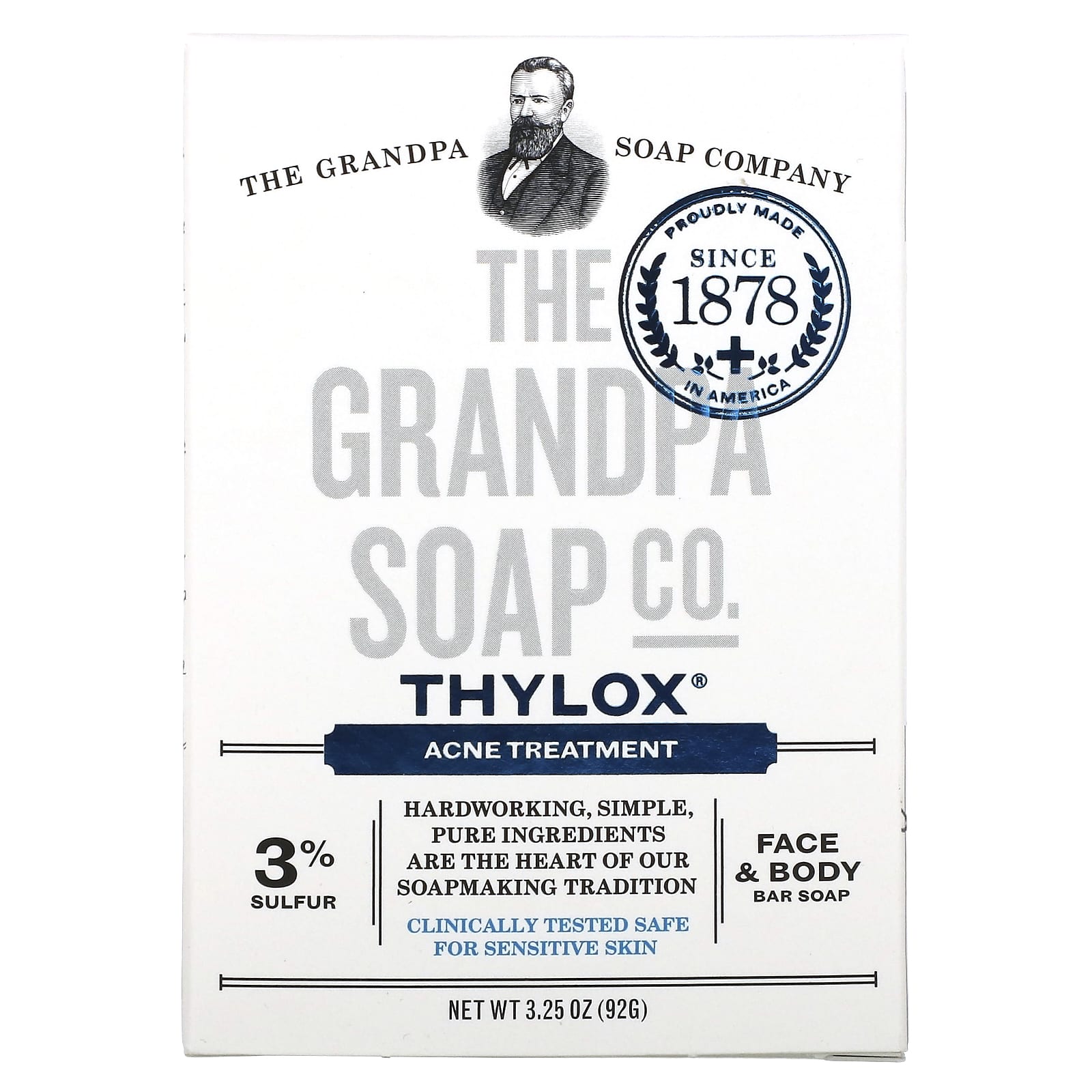 

Grandpa's Мыло для лица и тела от акне Thylox Acne Treatment 3,25 oz (92 г)