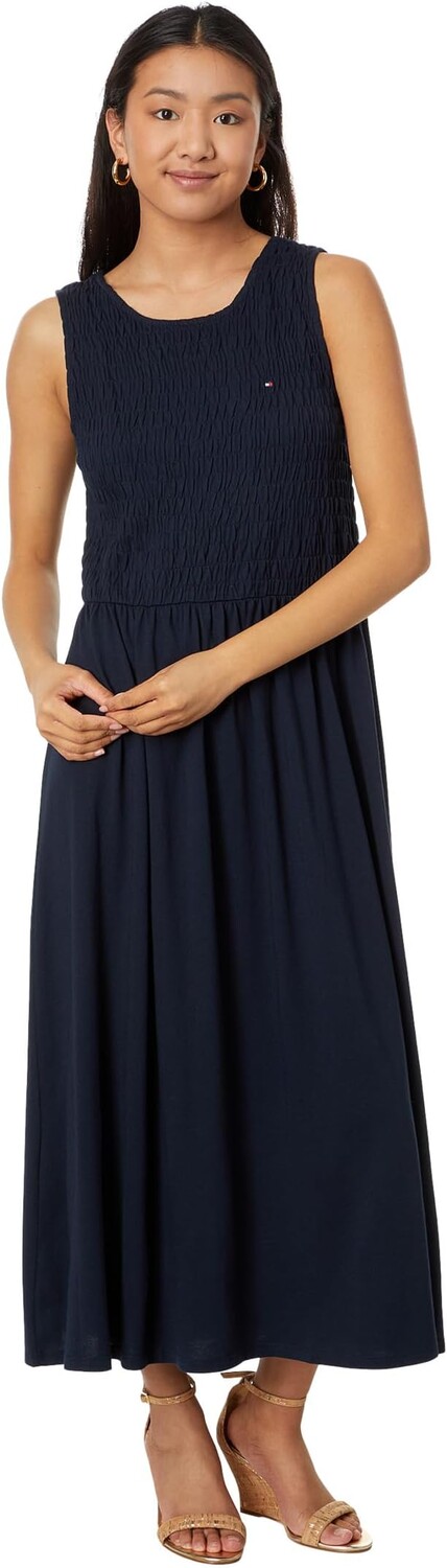 

Платье Tommy Hilfiger Sleeveless Smocked Dress, цвет Sky Captain