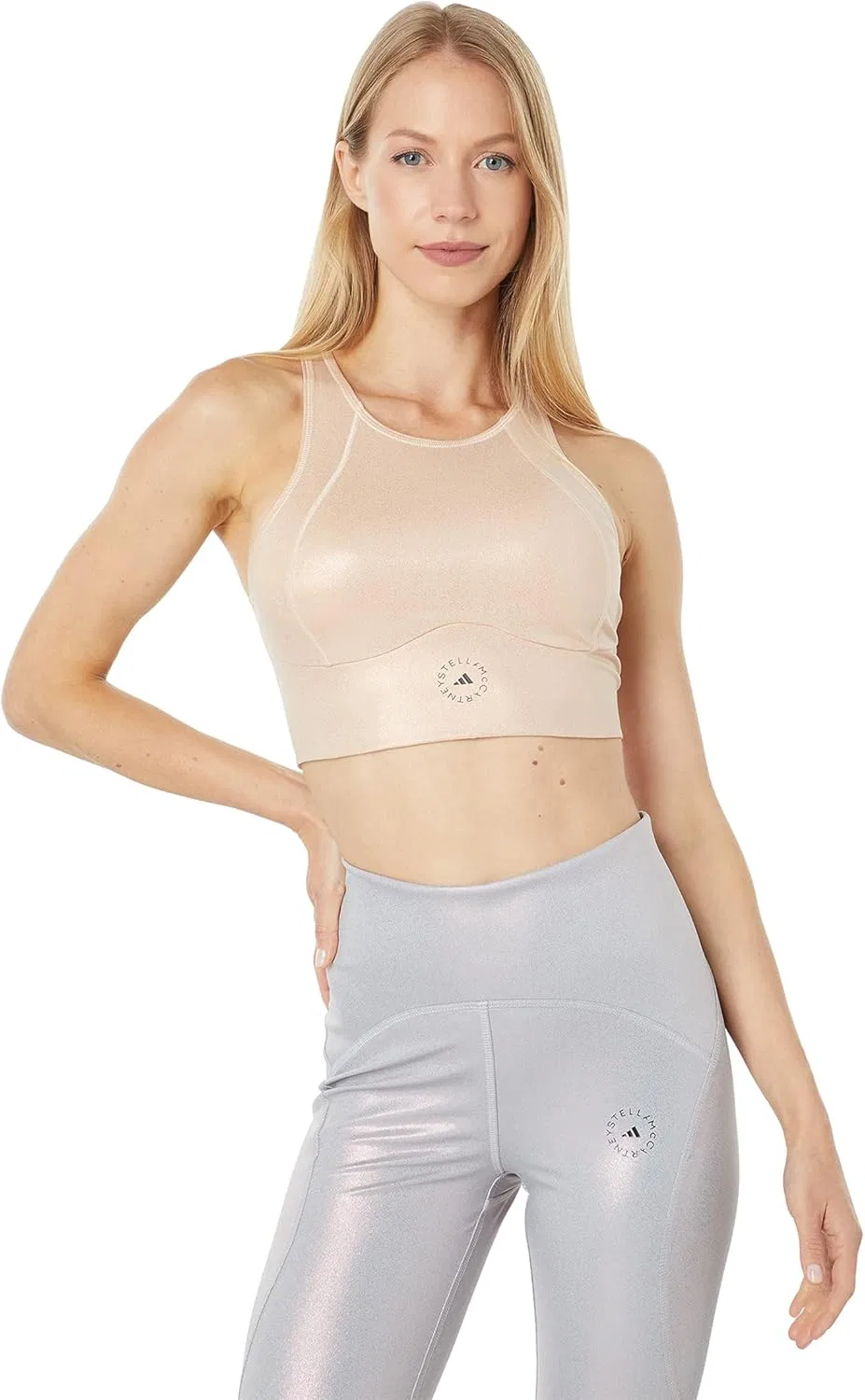Топ женский adidas Shine Crop Top, Copper Metallic