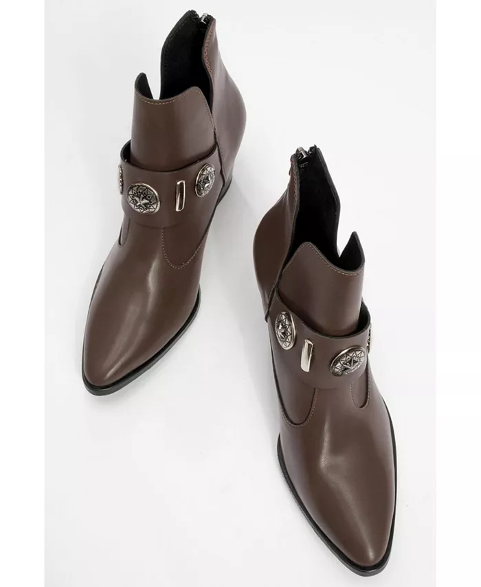 Ботинки Kenda с пряжкой и блочным каблуком Prologue Shoes, коричневый — фото 4
