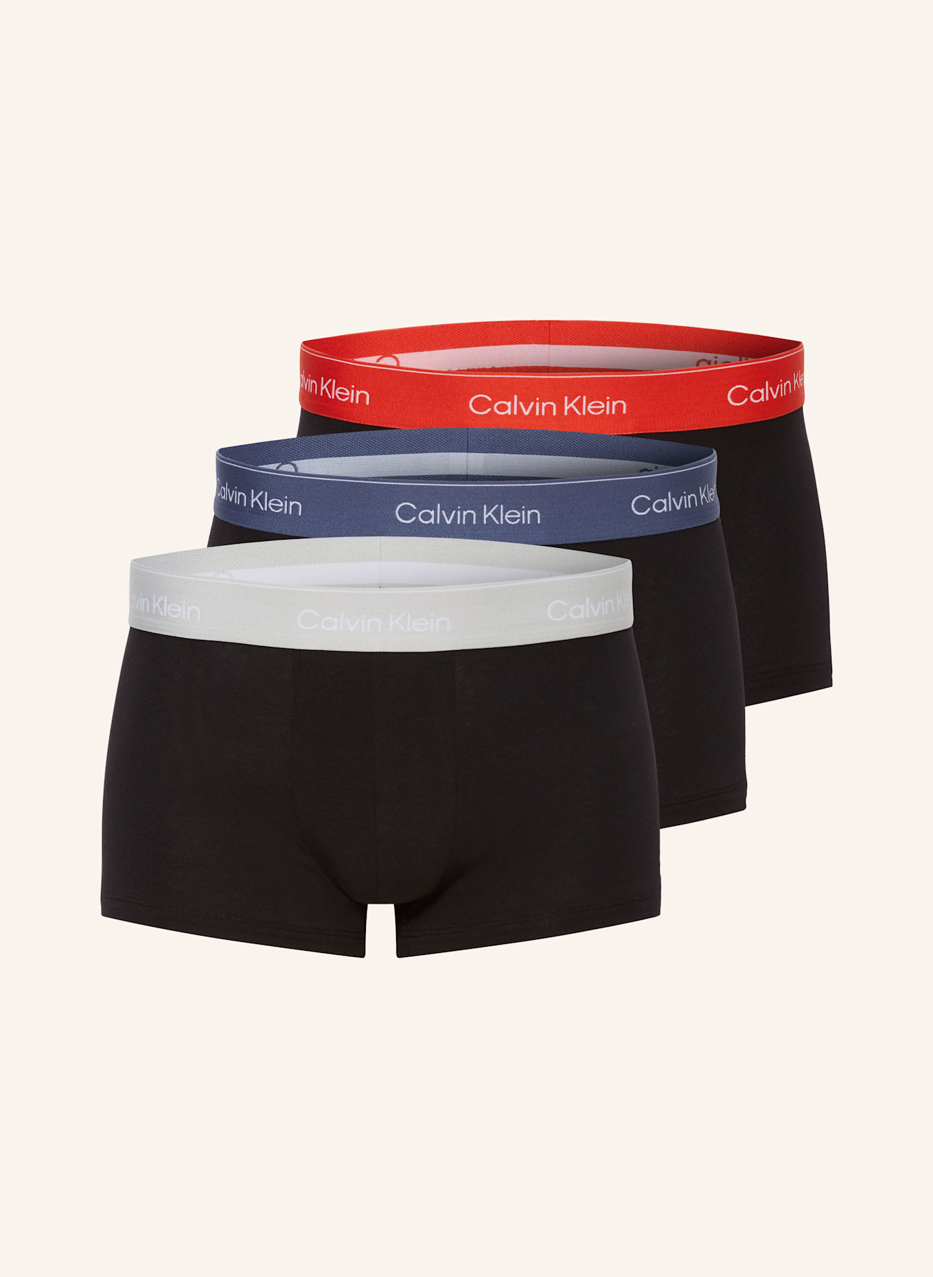 

Упаковка из 3 трусов-боксеров Icon из хлопка стретч с низкой посадкой Calvin Klein, черный
