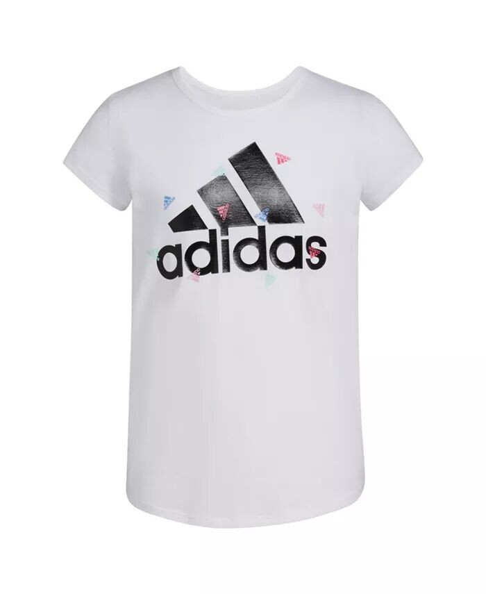 

Футболка Essential с короткими рукавами для больших девочек Adidas, розовый