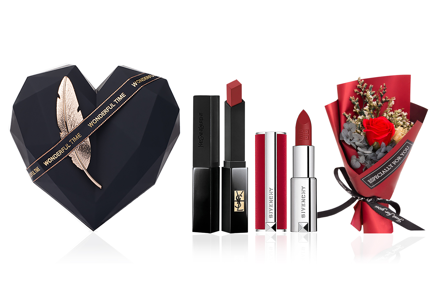 SAINT LAURENT Набор косметики Gold Bar в коробке Starry Sky Rose, легко растушевывается, матовый, стойкий — фото 3