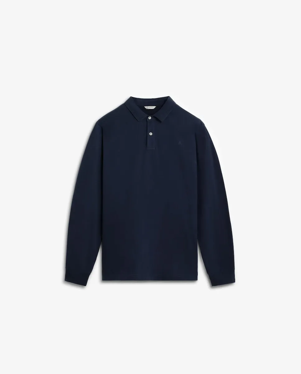 

Мужское поло с длинными рукавами с вышитым черепом того же цвета Scalpers