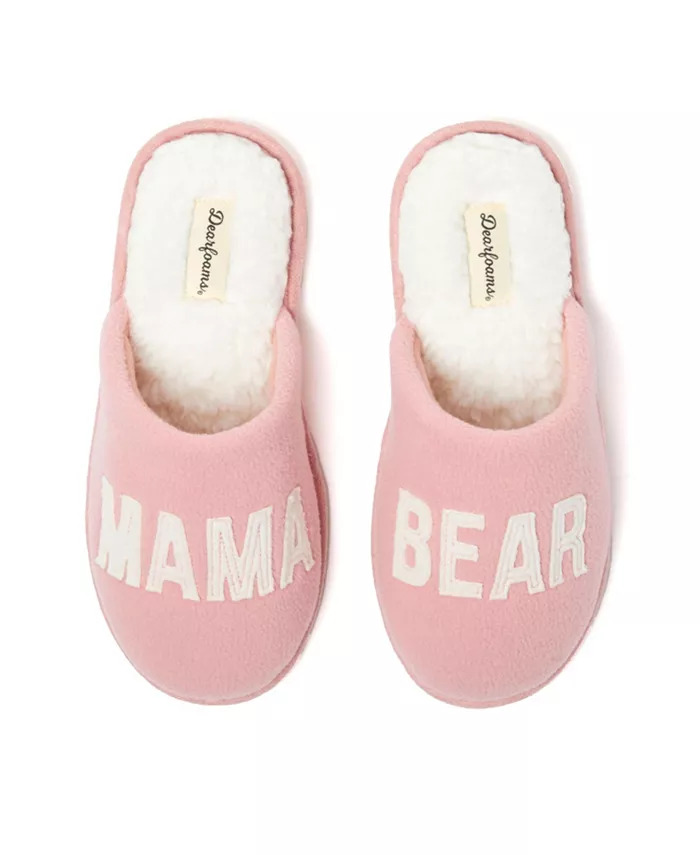 Женские тапочки Carley Mama Bear Mom Scuff Dearfoams, розовый