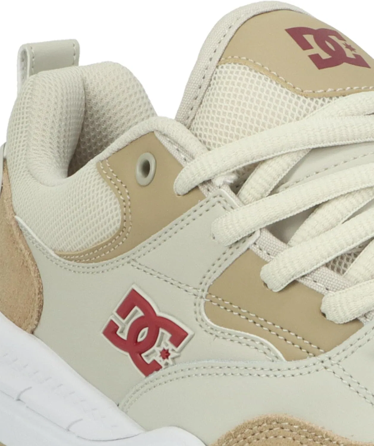 Кроссовки для скейтбординга DC Mens Ascend, Taupe/Lt Grey/Red — фото 2