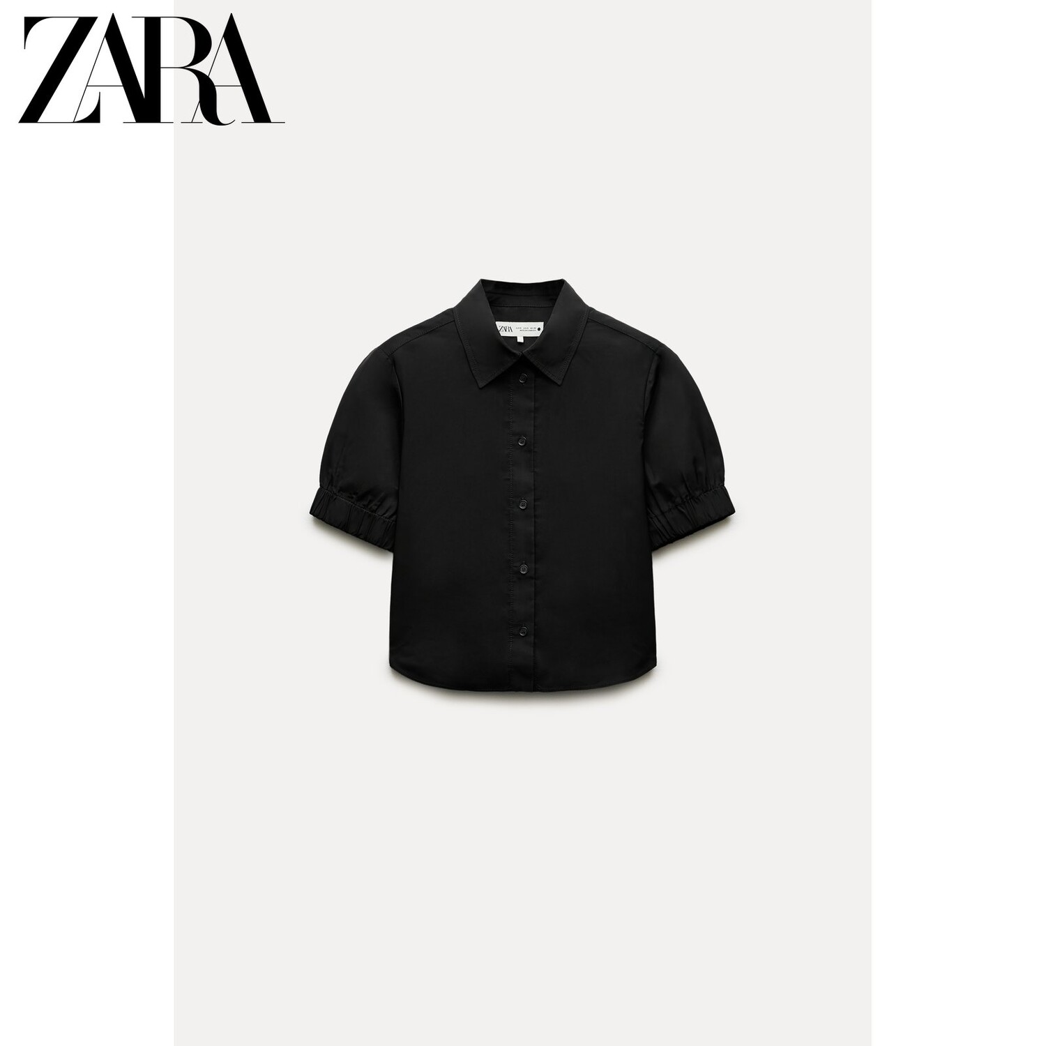 

Рубашка женская Zara короткая, черный
