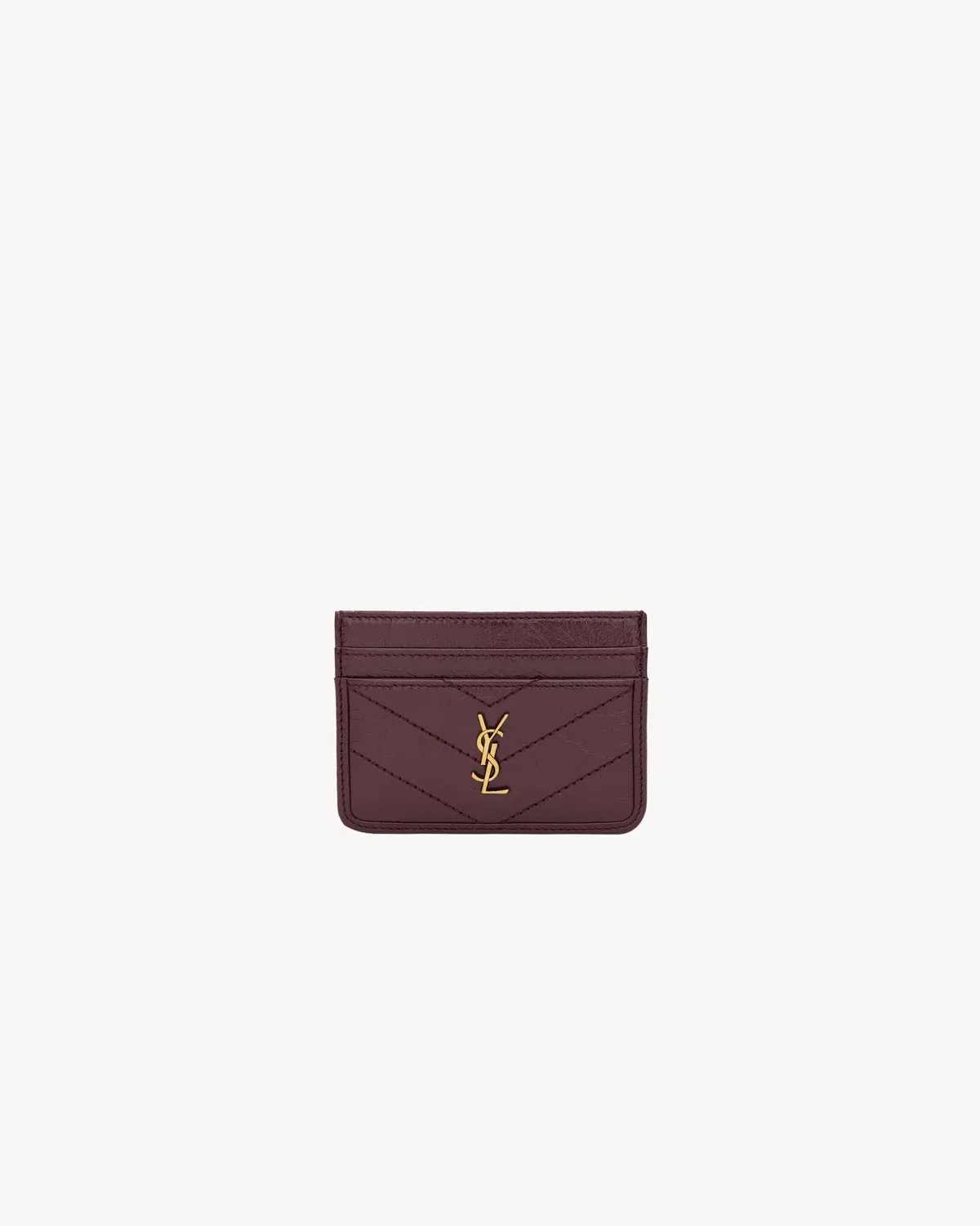 Картхолдер NIKI из винтажной кожи SAINT LAURENT, бордовый