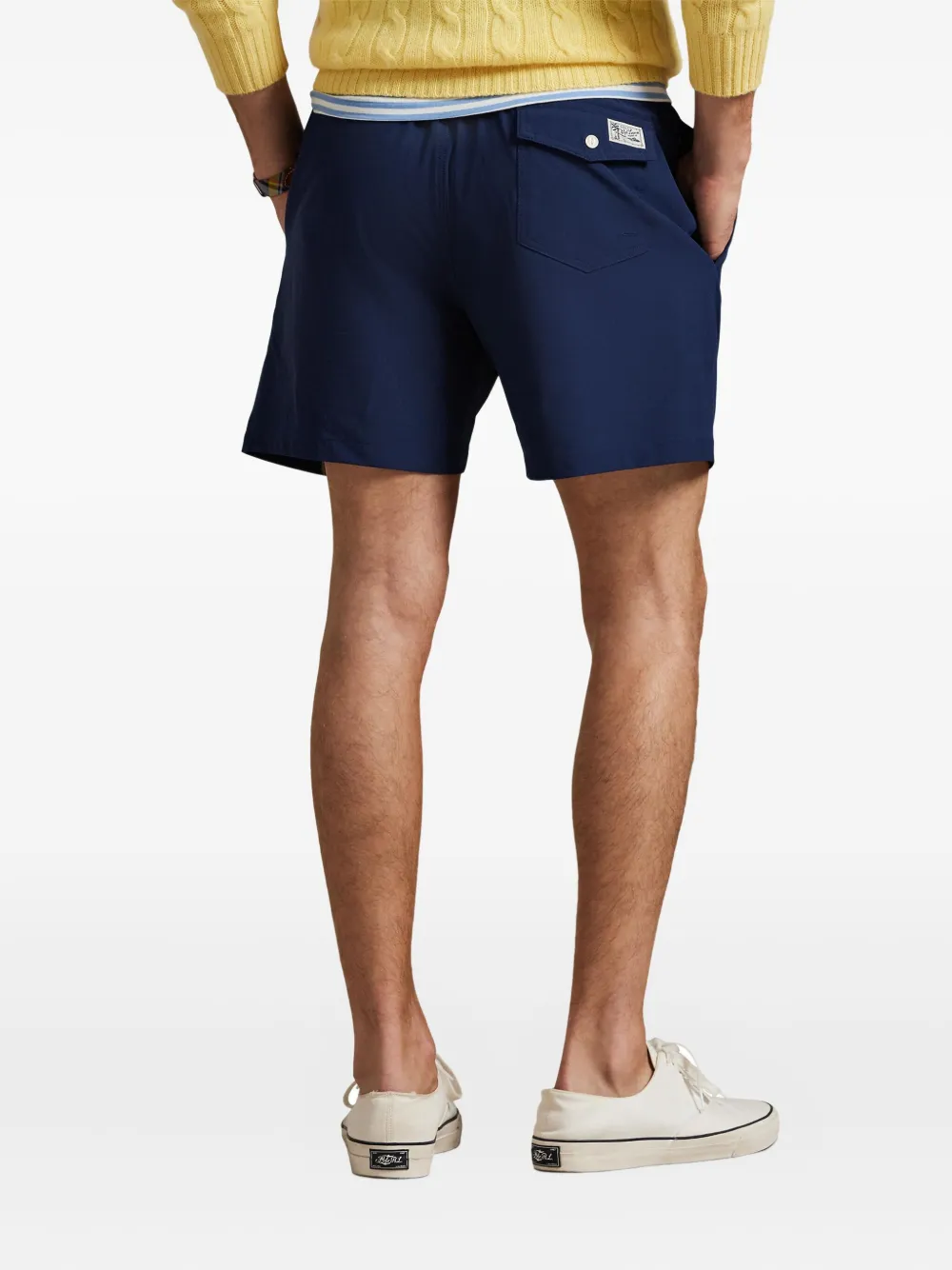 Плавки-шорты с кулиской и вышивкой Polo Ralph Lauren, синий — фото 4