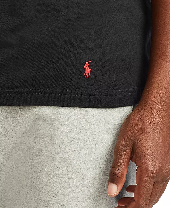 Мужские классические майки, 3 шт Polo Ralph Lauren, черный — фото 3
