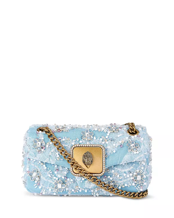 

Миниатюрная сумка через плечо Pimlico с пайетками и бусинами. Kurt Geiger London, синий