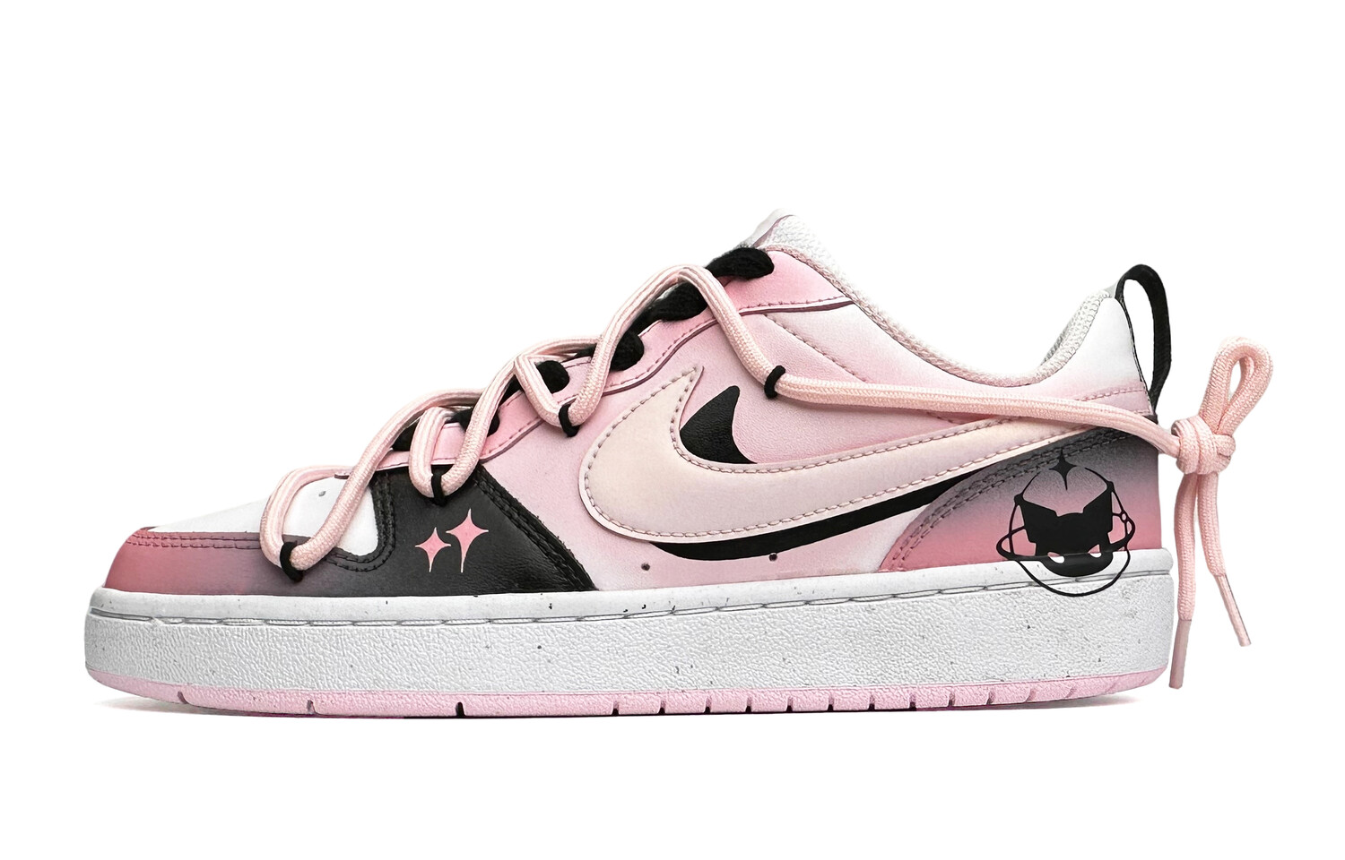 

Кроссовки Nike Court Borough Series Skateboard Shoes Women's Low-Top Black Pink