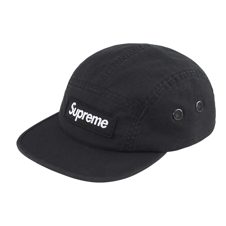 

Supreme Вымытая нейлоновая кепка Camp, Black
