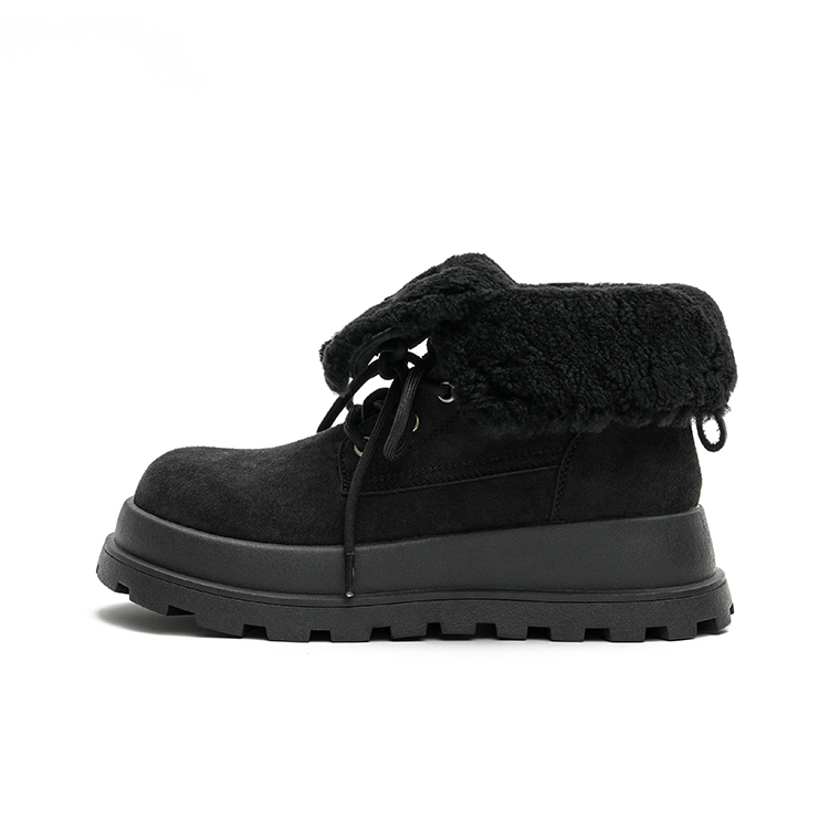 MASOOMAKE Тёплые короткие зимние ботинки женские Tranquil Black, цвет Tranquil Black