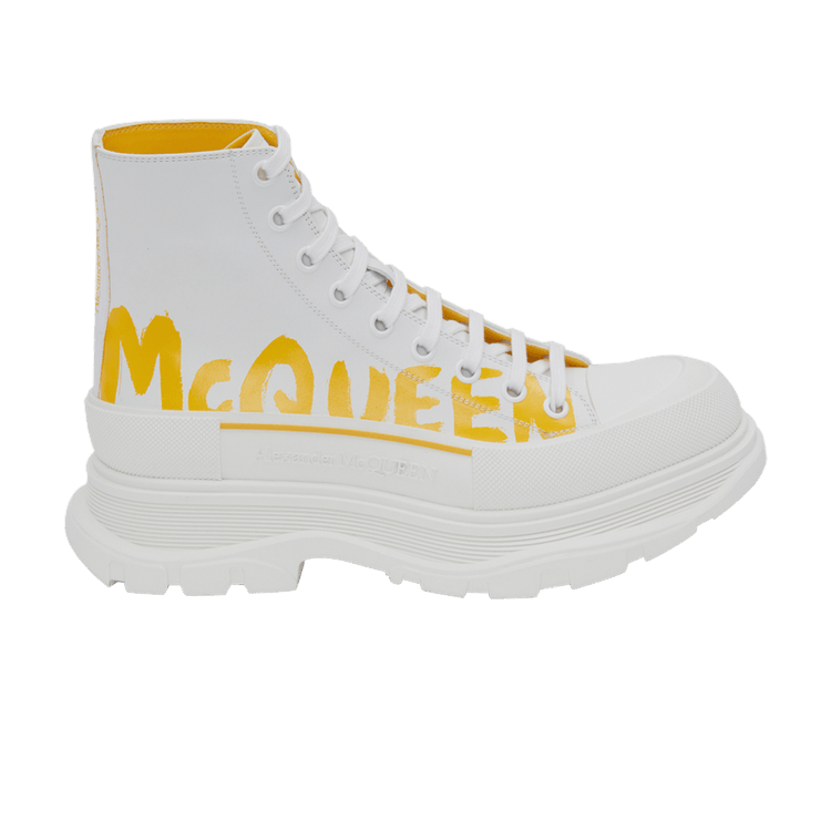 

Кроссовки Alexander McQueen Alexander McQueen Tread Slick Boot 'White Pop Yellow', белый