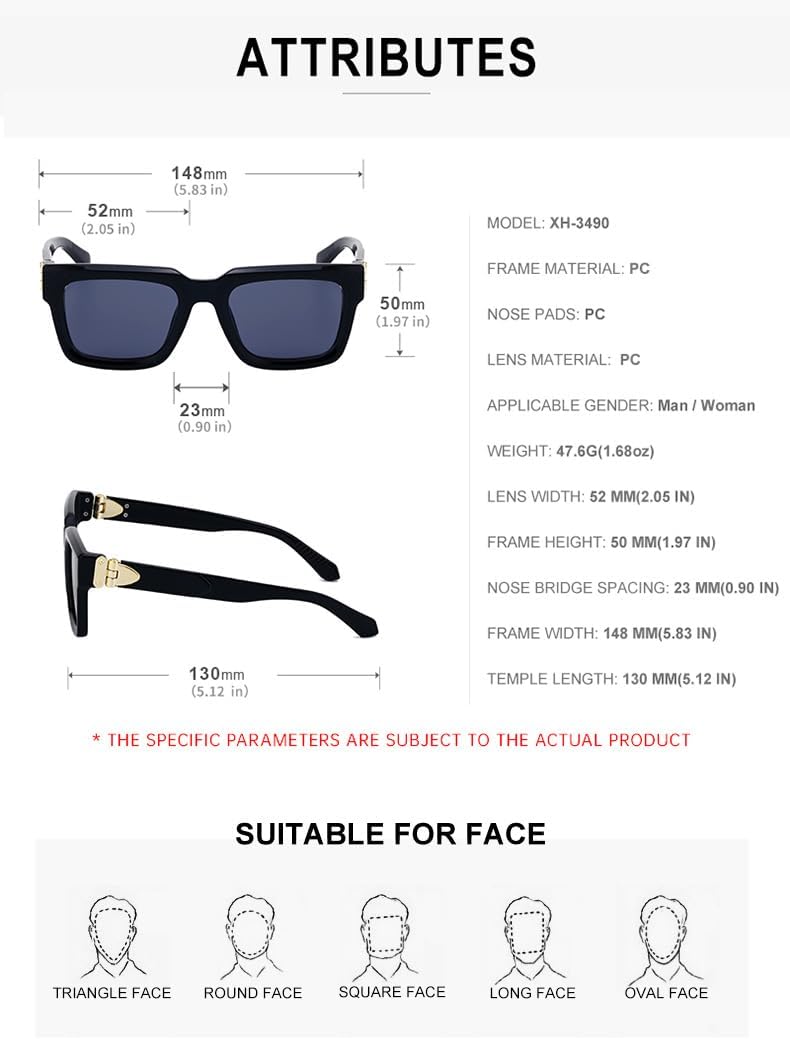 

Мужские квадратные солнцезащитные очки для вождения — европейский и американский стиль, поляризованные линзы с защитой от УФ-излучения, модные очки с антибликовым покрытием Generic, C6