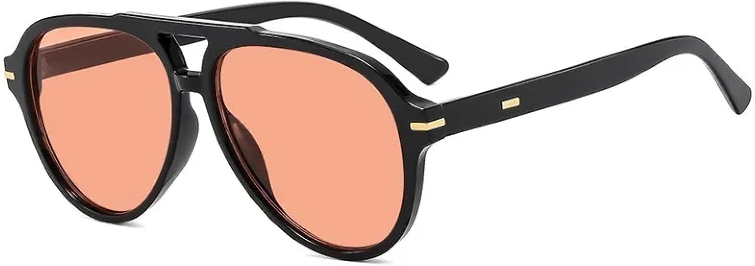 

Солнцезащитные очки с защитой от УФ-излучения UV400 | Овальная форма с двойной перемычкой | Для женщин и мужчин | Для занятий спортом на открытом воздухе и вождения DSVIGF, Black Orange