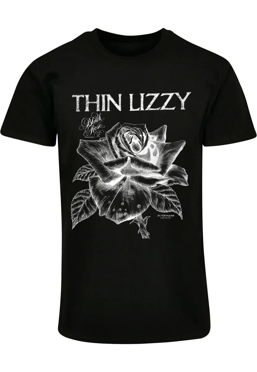 

Футболка Merchcode "Мужская футболка Merchcode Thin Lizzy - TL Blackrose Basic ", черный