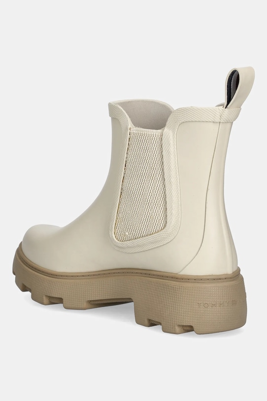 Резиновые сапоги Rubber Flag Cleated Rainboot с протектором Tommy Hilfiger, бежевый — фото 3