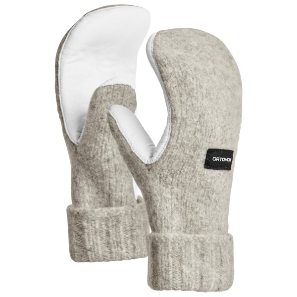 

Классические шерстяные варежки из кожи - перчатки Ortovox, Grey Blend