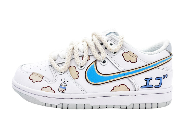 

Кроссовки Nike Dunk Skateboarding Shoes Women's Low-top White, Blue, голубой, Синий, Кроссовки Nike Dunk Skateboarding Shoes Women's Low-top White, Blue, голубой