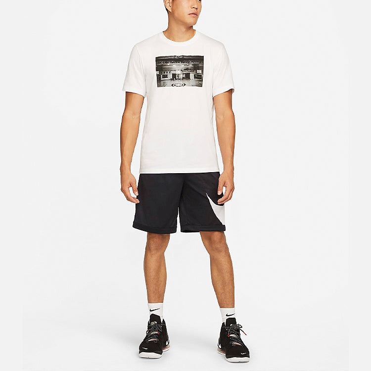 Шорты Nike Dri-FIT Large Logo Printing Basketball Sports Shorts Black DH6764-013 — фото 3