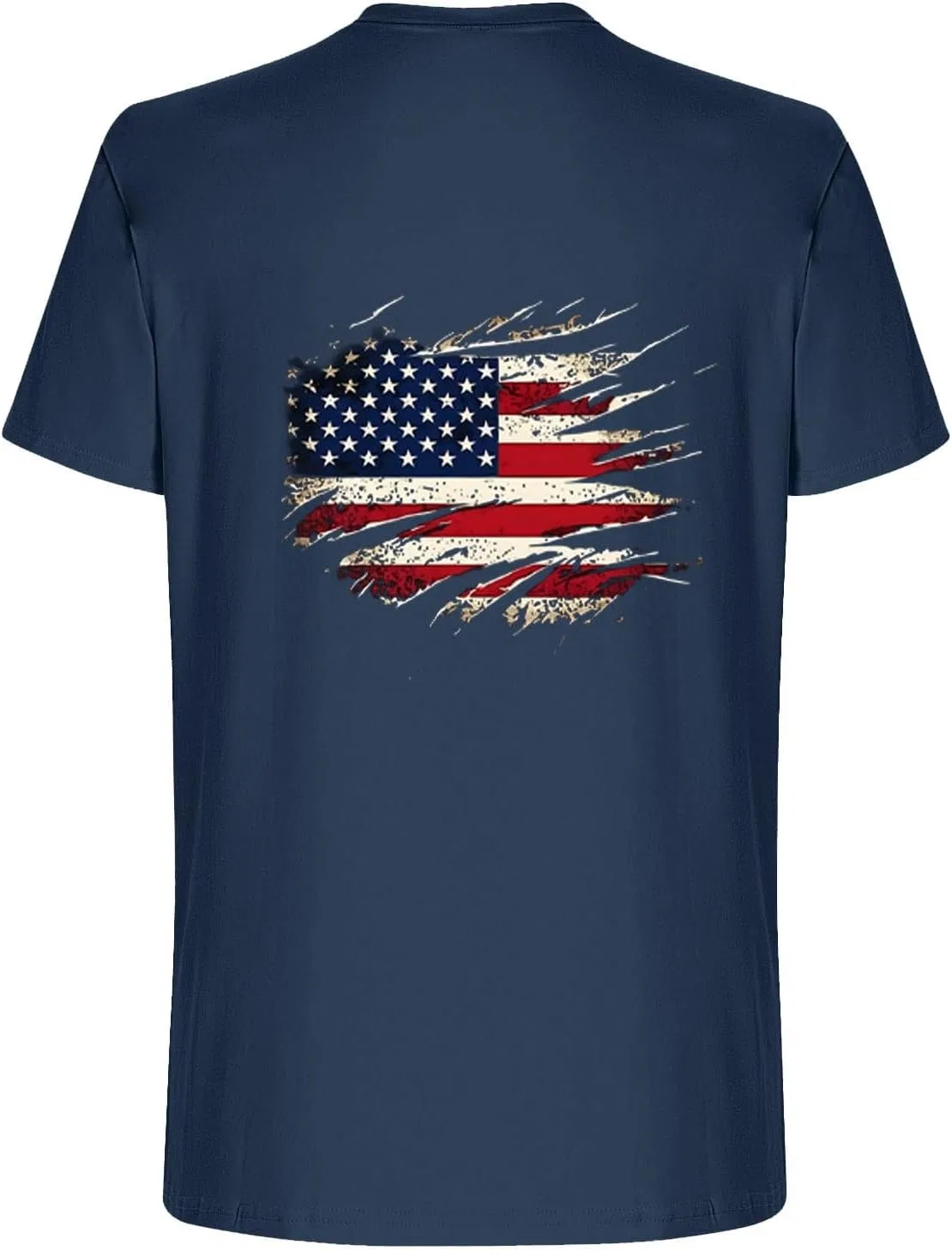 Футболка с графикой USA Flag, Generic, цвет R-582 Navy — фото 4